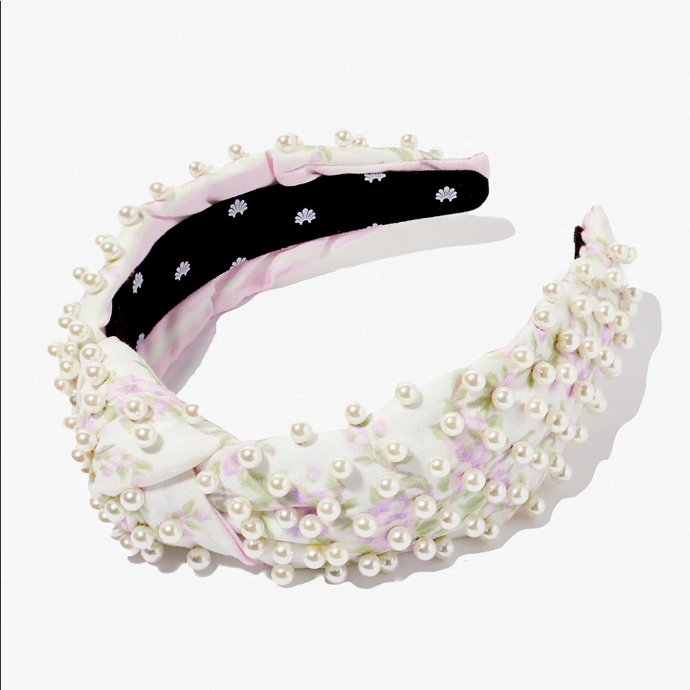 LoveShackFancy x Lele Sadoughi Pearl Knotted Floral Headband